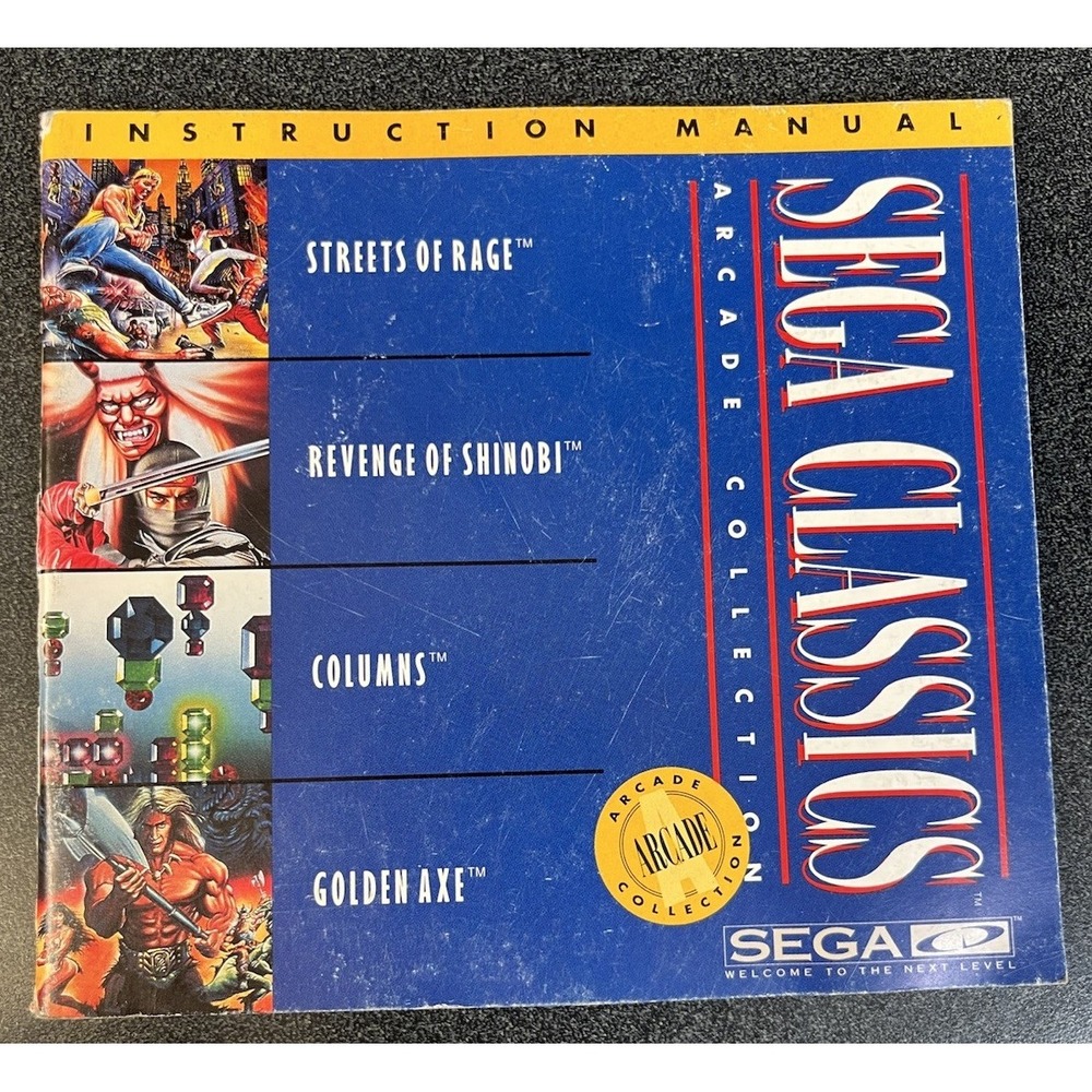 Sega CD Classics Arcade Collection Instruction Manual Booklet Only